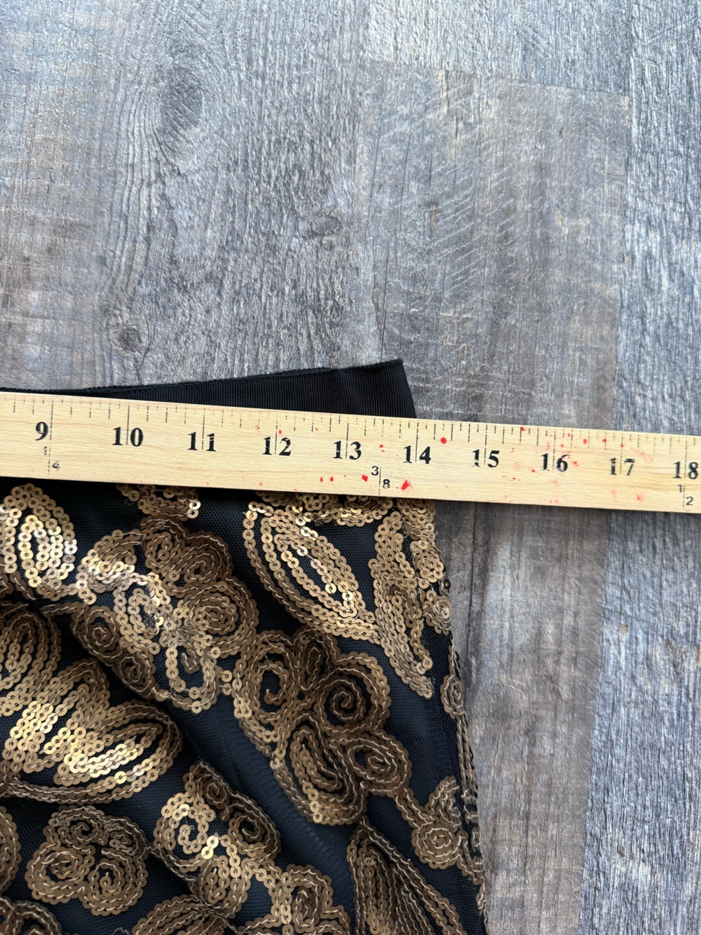 Boden Sequin Embroidered Mini Skirt Black Gold Floral Party UK 10 US 6 - Picture 12 of 12